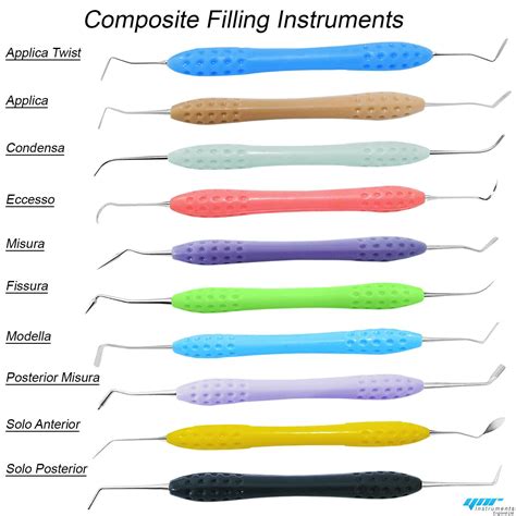 Dental Composite Instruments Filling & Restorative Periodental Silicon ...