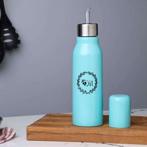 Dudki Stainless Steel Oil Dispenser 750 ml Aqua – Leather Ceatra Pvt Ltd
