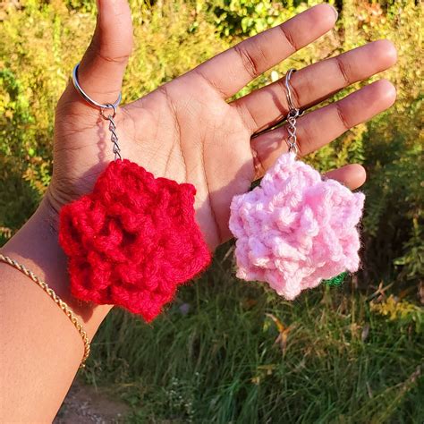 Image result for Rose Keychain Crochet Tutorial