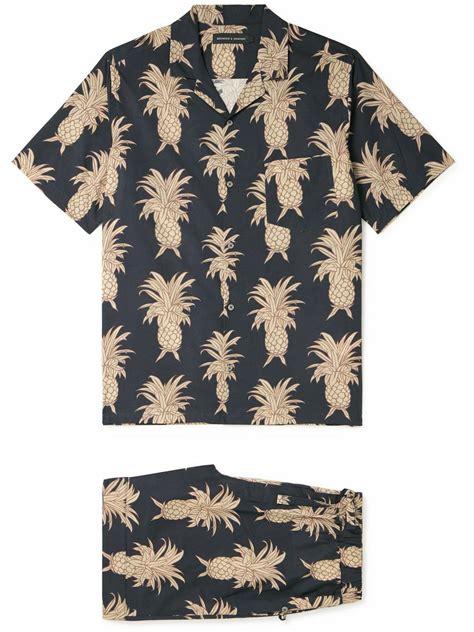 Desmond & Dempsey - Printed Cotton Pyjama Set - Multi Desmond & Dempsey