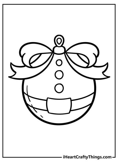 Christmas Ornament Coloring Page Free Printable
