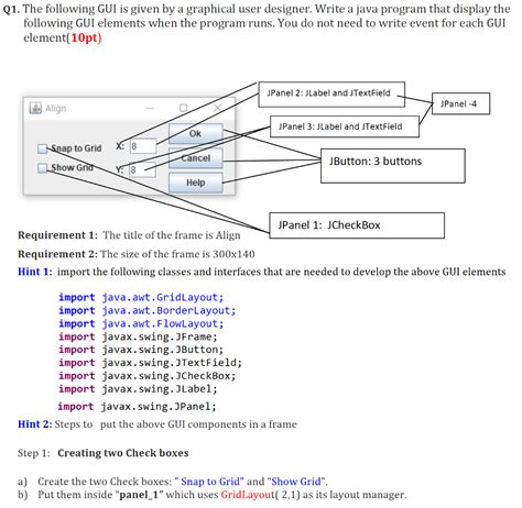 Image result for GUI Code in Java Praice Questions
