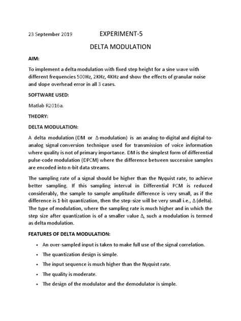 Image result for Delta Modulation PDF