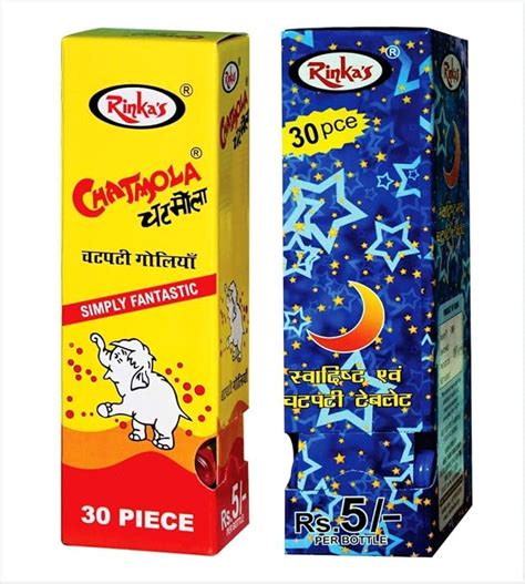 Rinka’s Combo of Chatmola Churan Goli & Chand Sitare Candies (Pack of 2 ...