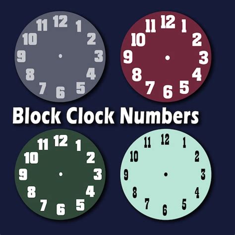 Image result for 1 Inch Clock Numbers