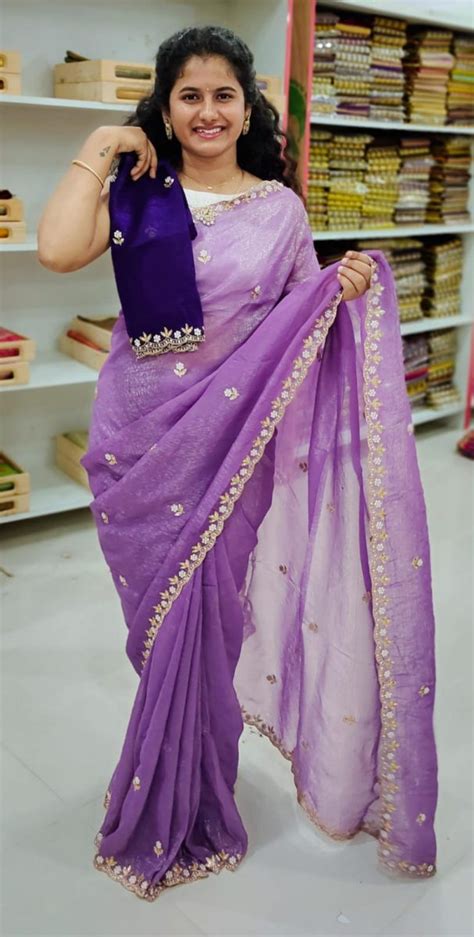 Jimmy chu work Saree – Arya Collections