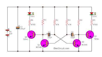 Image result for Self-Flashing LED Circuit