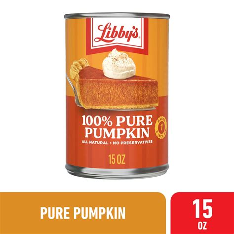 Libby's 100% Pure Canned Whole Pumpkin Mix All Natural No Preservatives ...