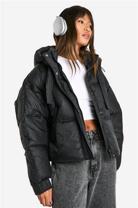 Hooded Puffer Jacket | boohoo USA