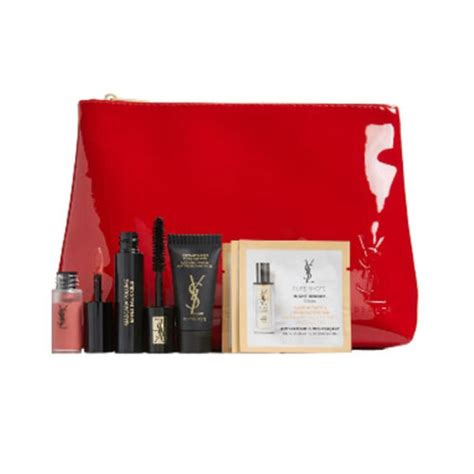 YVES SAINT LAURENT Makeup Set with Red Beauty Bag India | Ubuy
