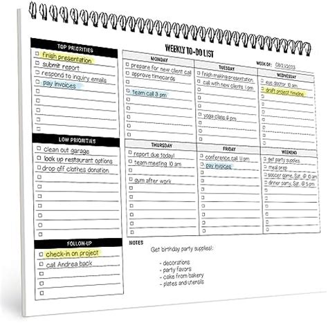 Weekly Notepad - Spiral : Amazon.in: Office Products