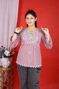 ARIYANGARMENTS Girls Party Cotton Blend A-line Top Price in India - Buy ...