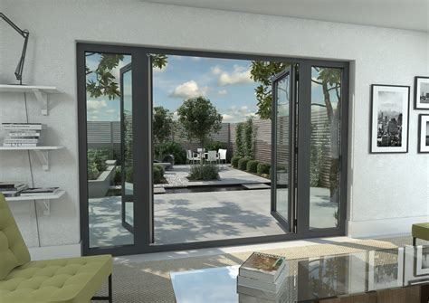 3000mm Part Q Compliant Grey Aluminium French Doors (1800mm Doors + 2 x 600mm Sidelights) at ...