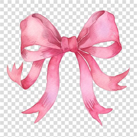 Premium PSD | Pink bow isolated on transparent background PNG