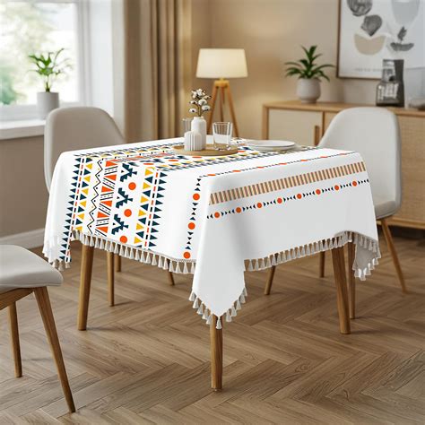 Buy Urban Space 100% Cotton Square Dining Table Cover, Printed Anti ...