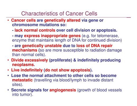 PPT - The Molecular Basis of Cancer Development PowerPoint Presentation - ID:9120648