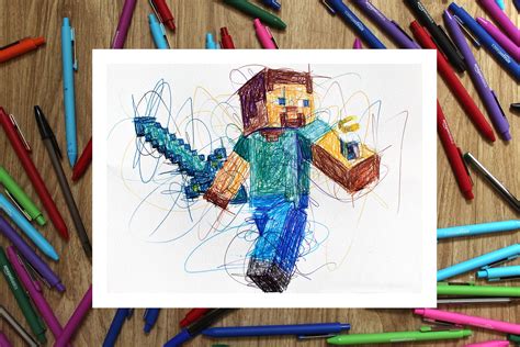 Minecraft Drawings Steve