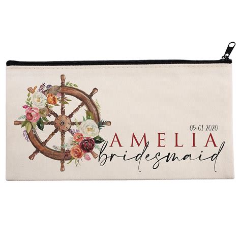 Buy Personalized Printed Cotton Canvas Makeup Bag | Custom Gift Case ...