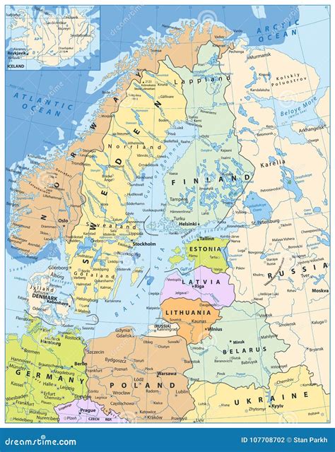 Northern Europe Map Printable