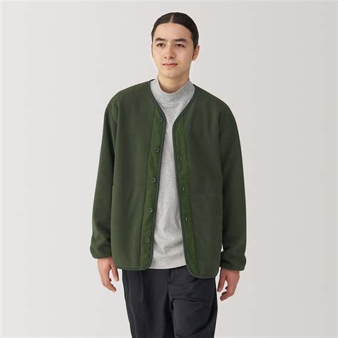 Men's Recyclable Fleece Cardigan | 無印良品 MUJI