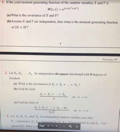 Image result for Moment Generating Function of Joint Distribution Two Variables