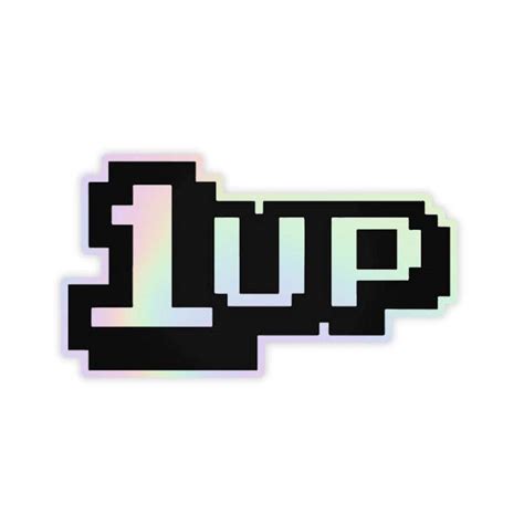 1UP Holographic Sticker – sticckiz.com