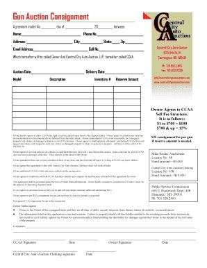 Fillable Online Gun Auction Consignment - centralcityautoauction.com ...