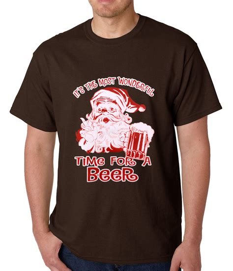 It's The Most Wonderful Time for a Beer Funny Christmas Mens T-shirt ...