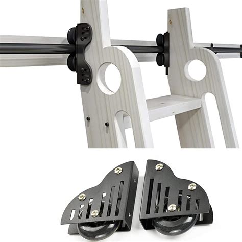Buy Rolling Ladder Library Rail Kit with Floor Roller Wheels,Sliding ...