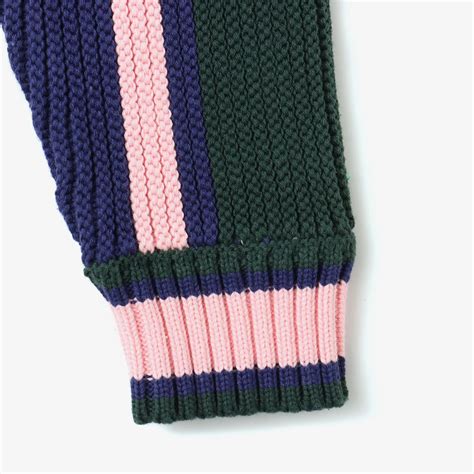 atmos pink Stripe Knit Cardigan NAVY（アトモス ピンク ストライプ ニット カーディガン-ネイビー ...