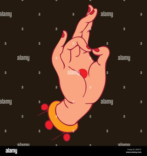 Buddha Hand Traditional mudra Gestures Traditional Vector illustration ...