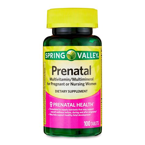 Spring Valley Prenatal Multivitamin/Multimineral for Pregnant and ...