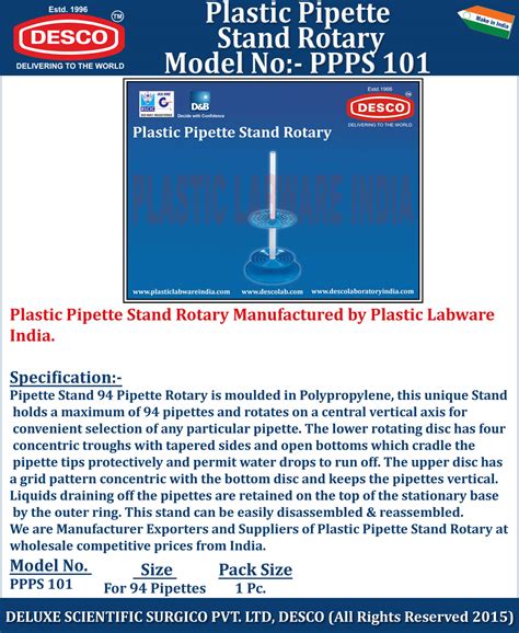 Labware Rotary Pipette Stand- Manufacturers, Supplier & Exporter India