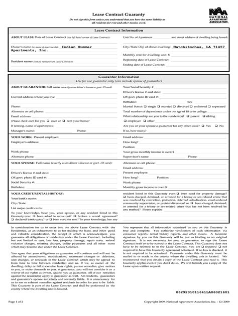 National Apartment Association Lease - Fill Online, Printable, Fillable ...