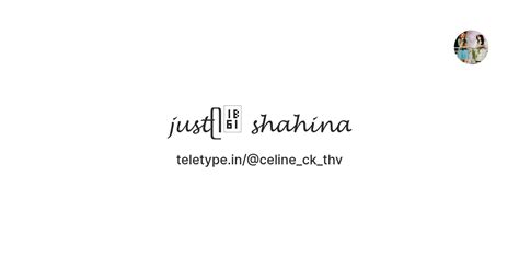 𝓳𝓾𝓼𝓽ᥫ᭡ 𝓼𝓱𝓪𝓱𝓲𝓷𝓪 — Teletype