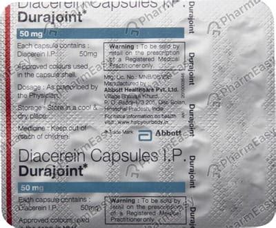 Durajoint 50 MG Capsule (10): Uses, Side Effects, Price & Dosage ...