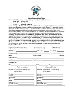 Fillable Online woodallkids Cycle Registration Form - woodallkids Fax ...
