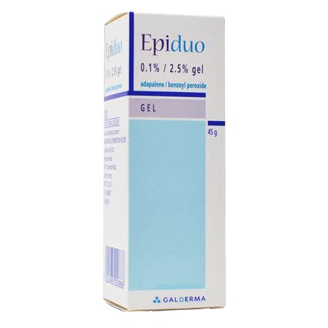 EPIDUO GEL ADAPALENE-0.1-BENZOYL-PEROXIDE-2.5 45g