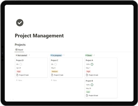 Image result for Notion Project Management Template