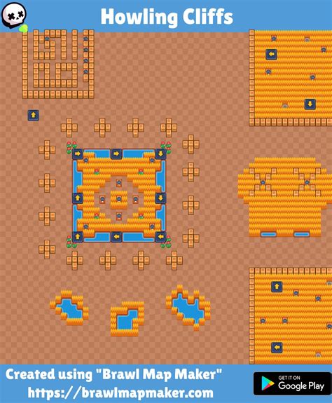 Howling Cliffs fan-map : r/Brawlstars