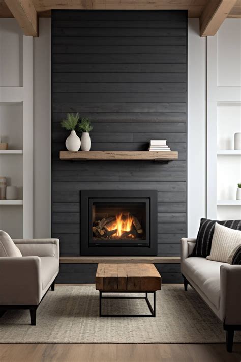 40 black shiplap fireplace ideas that blend warmth and style – Artofit