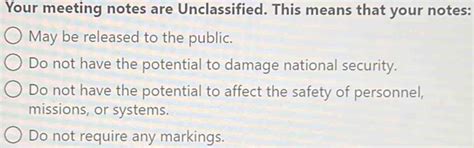 Your meeting notes are Unclassified. This means that your notes: May be ...