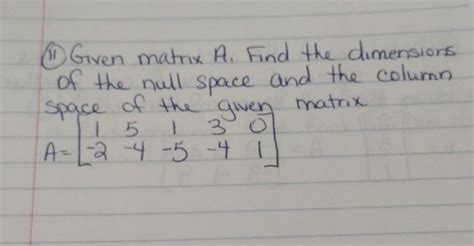Image result for Left Null Space Example Rectangular Matrix