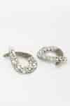 Buy Silver Plated Crystal Tear Carved Earrings by Bijoux By Priya ...