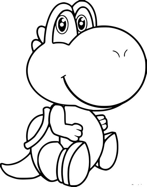 Mario Riding Yoshi Coloring Pages