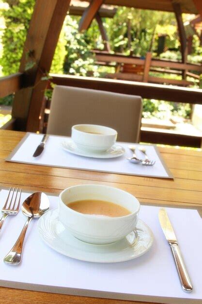 Two bowl of soup | Premium Photo