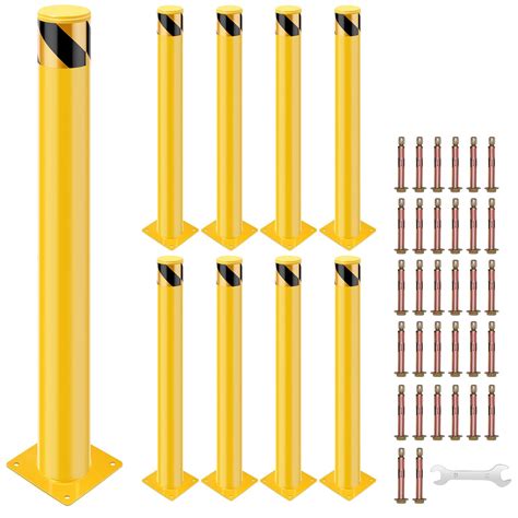 Safety Bollard Post 42 x 4.5inch Steel Removable Traffic Parking ...