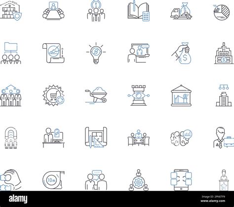 Firm methodology line icons collection. Systematic, Process, Analysis ...