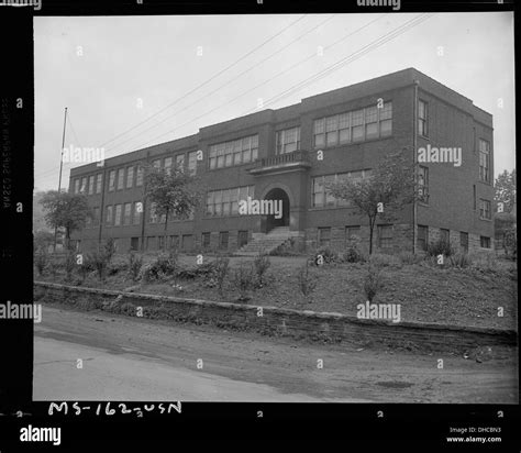 A photograph of a school in Pursglove, Monongalia County, West Virginia, showcasing the ...