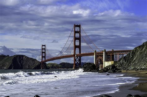 Golden Gate Bridge over the Bay in San Francisco, California image - Free stock photo - Public ...